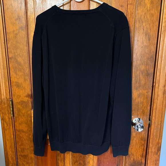 Lands’ End-  Supima Cotton V-neck Sweater - Black - Extra Large/ Tall - Picture 3 of 7